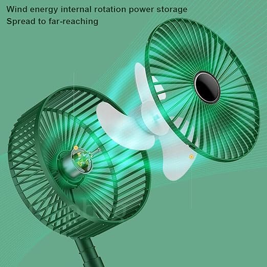 Adjustable Height Telescopic Rechargeable Standing Fan Rechargeable Pedestal Fan