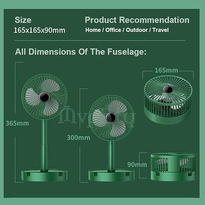 Adjustable Height Telescopic Rechargeable Standing Fan Rechargeable Pedestal Fan